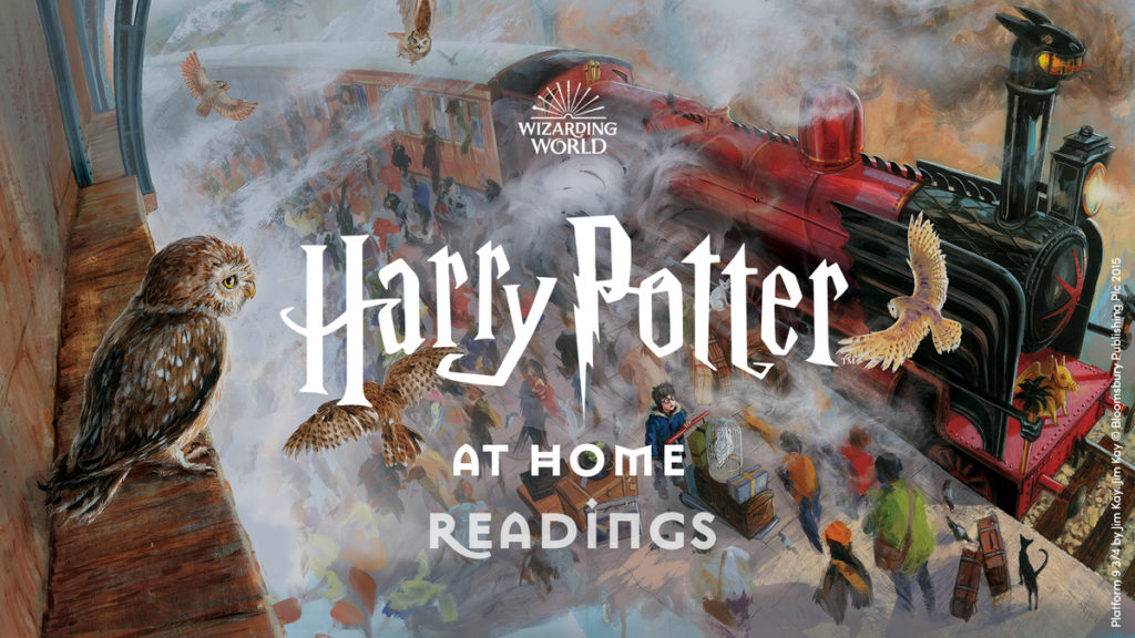The "Harry Potter At Home" title card is pictured.