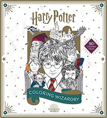 Harry Potter: Coloring Wizardry coloring book cover