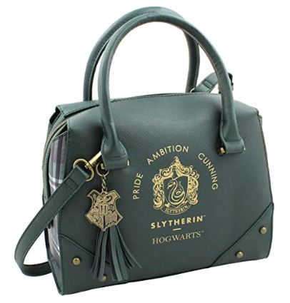 green designer-handbag-style Slytherin purse