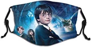 face mask showing Harry, Ron, and Hermione from Sorcerer's Stone movie