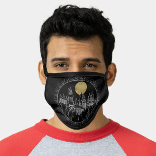 The HOGWARTS™ Castle Line Art Face Mask is pictured.