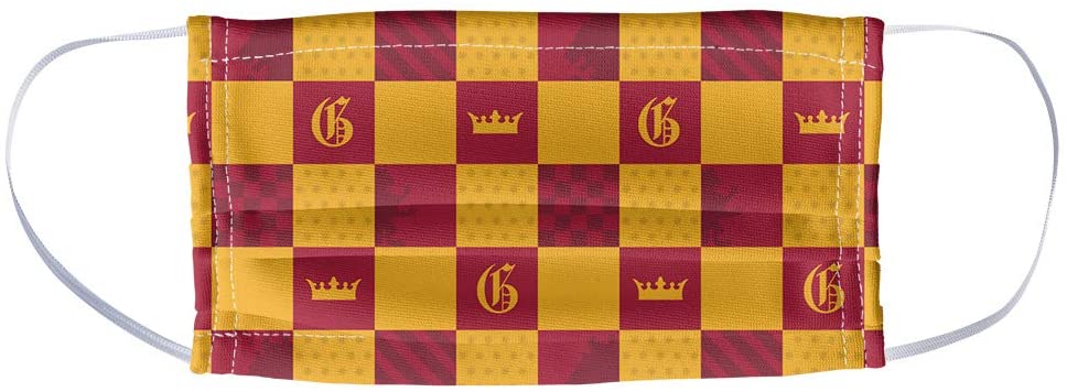 Popfunk Harry Potter face mask, Gryffindor checkerboard print