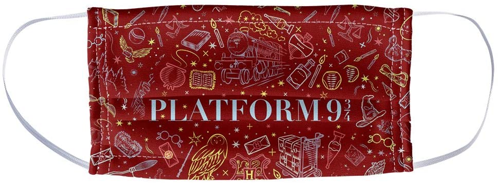 Popfunk Harry Potter face mask, Platform 9 3/4 print