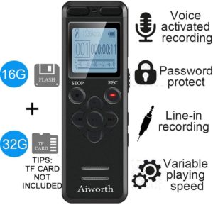 Recorder for recording Binn's lessons