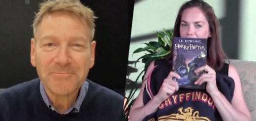 Sir Kenneth Branagh (Gilderoy Lockhart) and Ruth Wilson narrate Chapter 16 for Harry Potter at Home. Helena Bonham Carter (Bellatrix Lestrange) is not pictured.