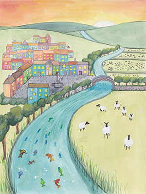 An illustration for the United Kingdom edition of “The Ickabog” by Florence, 11, of the UK.