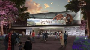 An artist's rendering of Warner Bros. Studio Tour Japan is pictured.