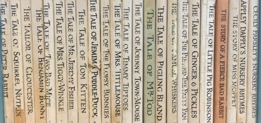 A collection of Beatrix Potter tales is pictured.