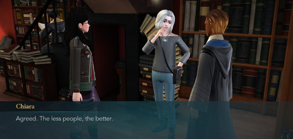Chiara Lobosca is as averse to people as we are in "Hogwarts Mystery".