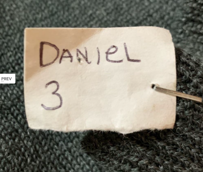 This note could suggest that the sweater was worn by Daniel Radcliffe (Credit: Hanlin Auction Service)