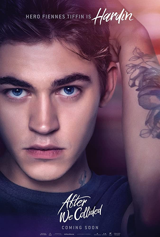 Hero Fiennes-Tiffin flashes his ink in a poster for “After We Collided”. (Credit: Open Road Films)