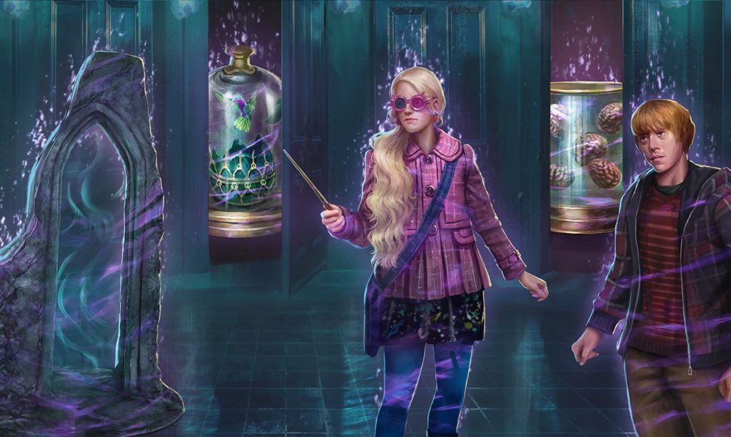 Pictured is a graphic for Part 1 of the Department of Mysteries Brilliant Event in "Wizards Unite".