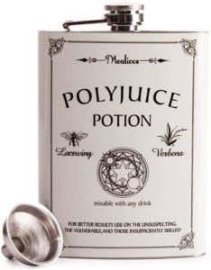 This hip flask makes it look like you're drinking Polyjuice Potion