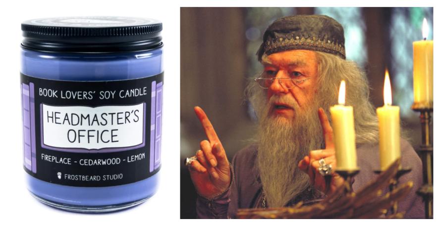 Ten Wizarding World Characters as Candle Scents