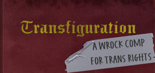 The album cover of "Transfiguration: A Wrock Comp for Trans Rights" is shown as a featured image.