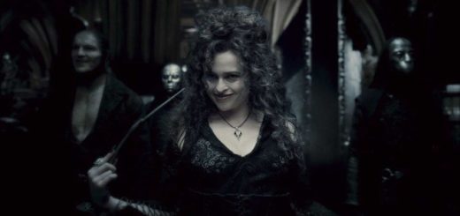 Bellatrix Lestrange and Death Eaters appear in the room of requirement and they are very scary.