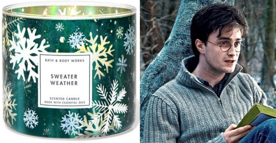 bath and body works candle harry potter