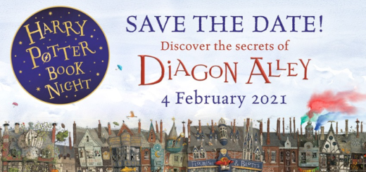 A featured image of a "save the date" banner for Harry Potter Book Night 2021 is shown.