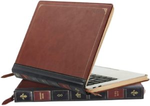 Leather book laptop sleeve