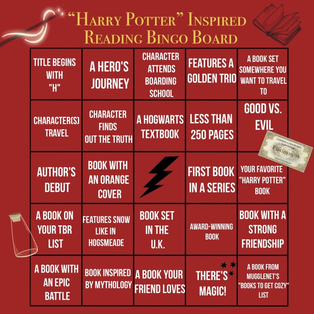 Use this bingo board to mark off the cozy books you read this winter.