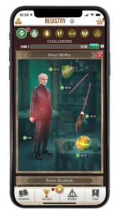 Draco's Challenge Registry page in Wizards Unite