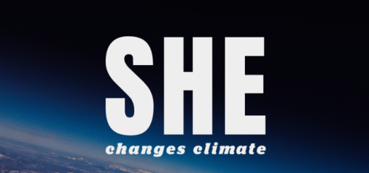 A banner for SHE Changes Climate is displayed as a featured image.