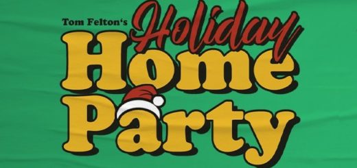 The banner for Tom Felton's Holiday Home Party livestream event.