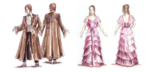 Yule ball costume sketches