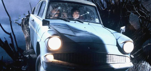 Harry and Ron crashing the Ford Anglia into the Whomping Willow