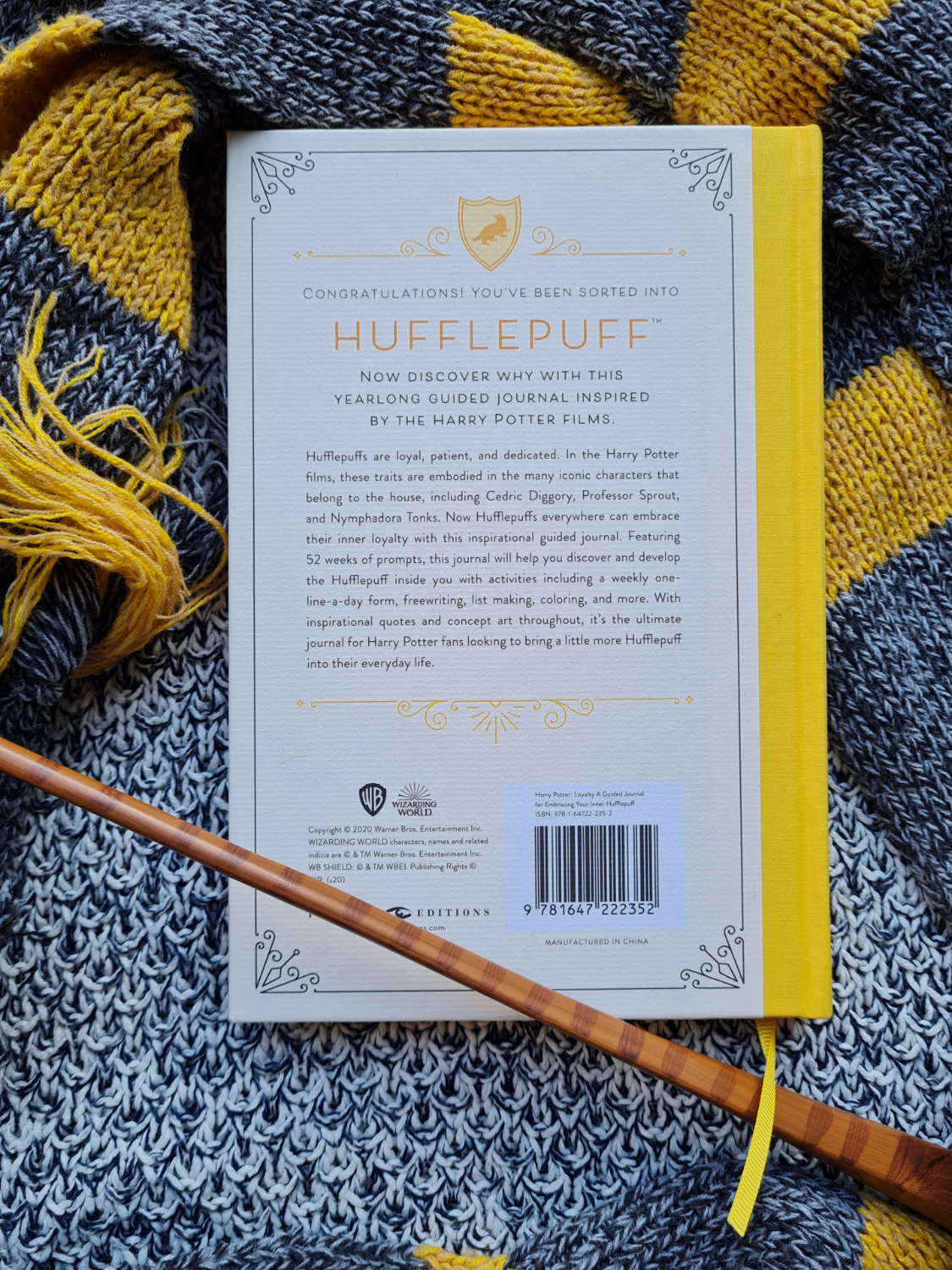 Back cover of “Loyalty: A Guided Journal for Embracing Your Inner Hufflepuff” from Insight Editions