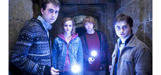 Matthew Lewis and his costars in Harry Potter and the Deathly Hallows - Part 2