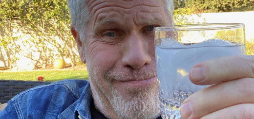 Ron Perlman raising his glass to 2021.