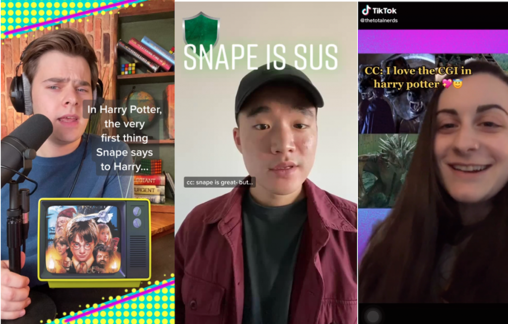 These screenshots are from the TikTok account @thetotalnerds