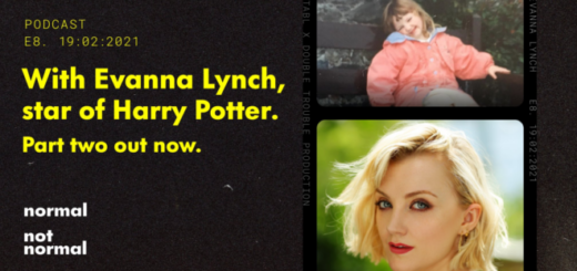 A banner promoting the second part of Evanna Lynch's interview for "Normal Not Normal" is shown as a featured image.