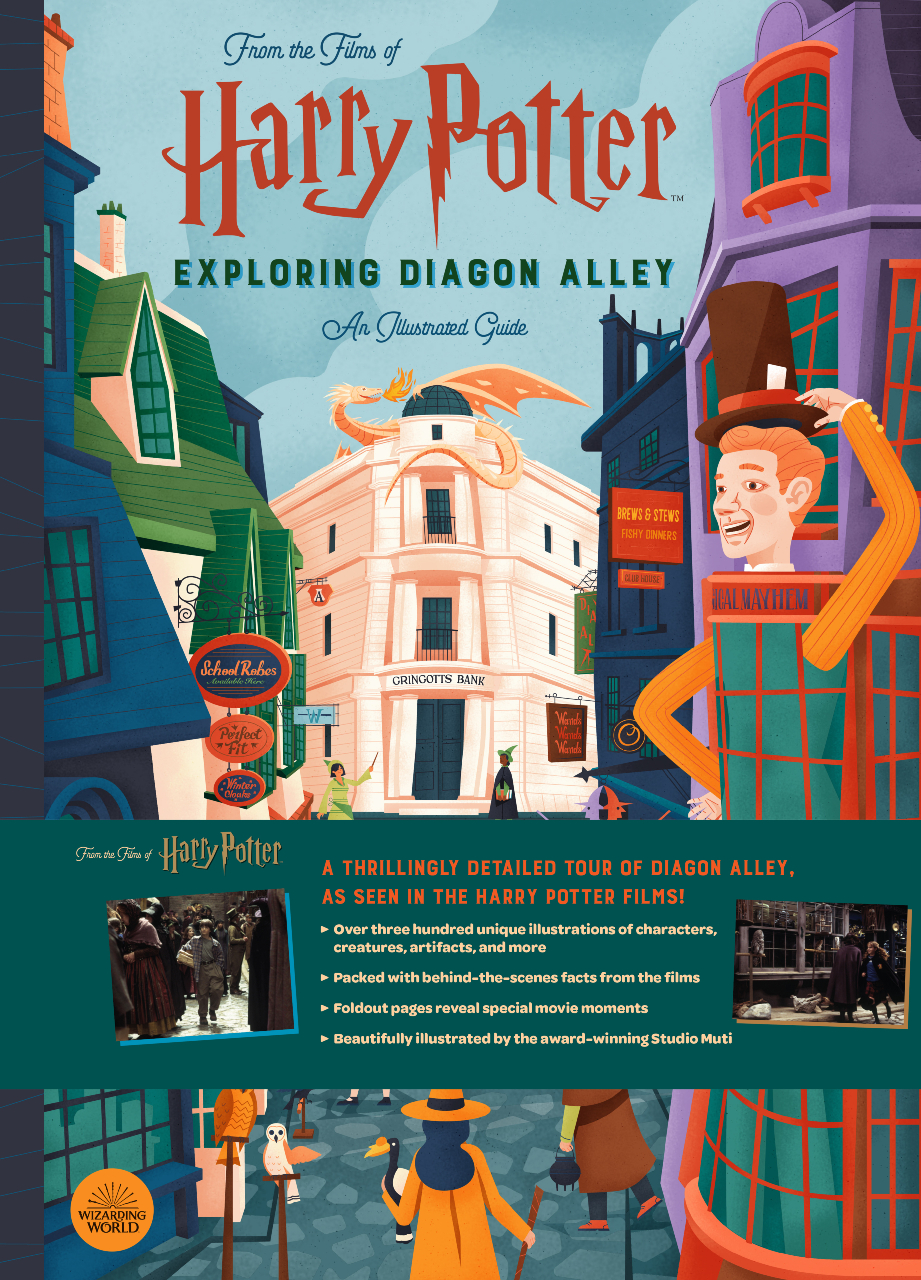 An image of the cover page of 'Harry Potter: Exploring Diagon Alley: An Illustrated Guide'