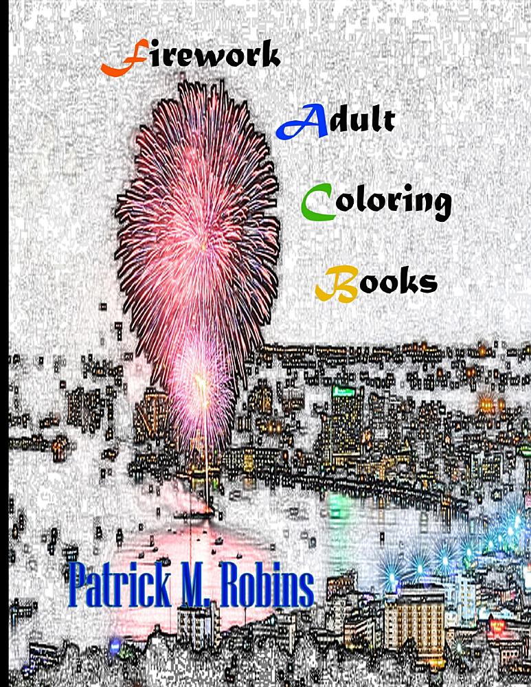 This coloring book is full of pictures of fireworks.
