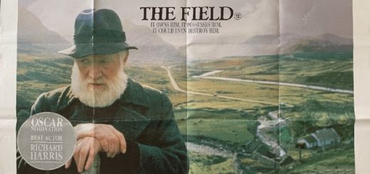 A faded film poster shows Richard Harris and a backdrop of an Irish landscape.
