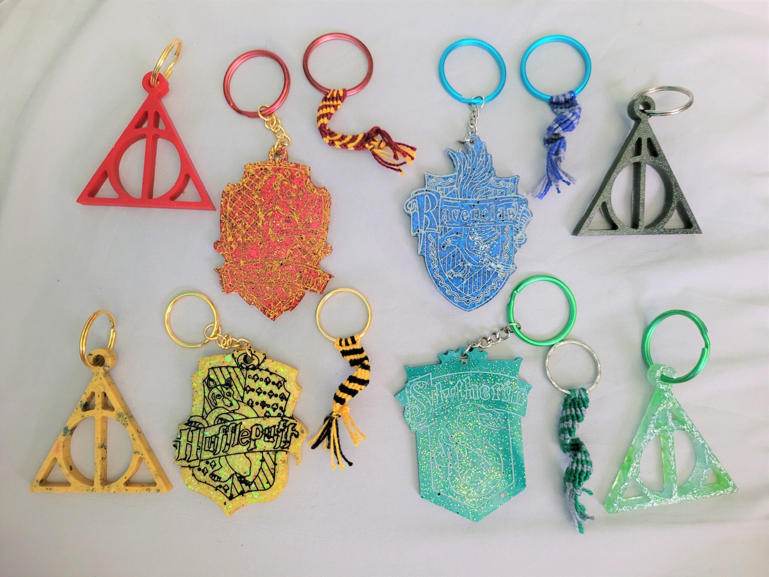 Harry Potter Hogwarts Slytherin Mini Projector Torch Keyring Keychain Colour 