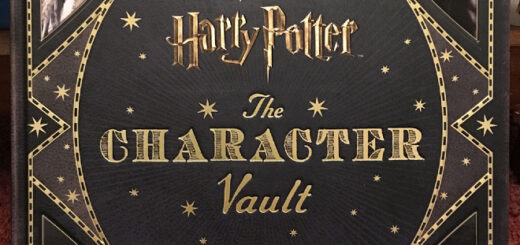 Black book cover with the words "Harry Potter: The Character Vault" in gold letters