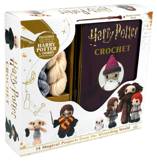 The "Harry Potter Crochet" Crochet Kit by Lucy Collin is shown as pictured on Amazon.