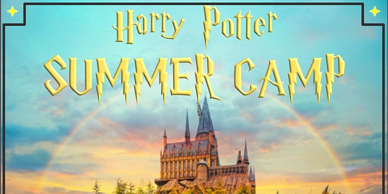 The Eventbrite banner for the Harry Potter Summer Camp from Lighthouse Players in Vista, CA, is shown.