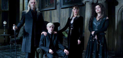 Lucius, Draco, Narcissa, and Bellatrix