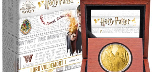 The HARRY POTTER™ Classic - Lord Voldemort 1oz Gold Coin from New Zealand Mint is shown in a featured image.