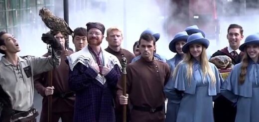 A section of the opening ceremony of the Wizarding World of Harry Potter, Japan