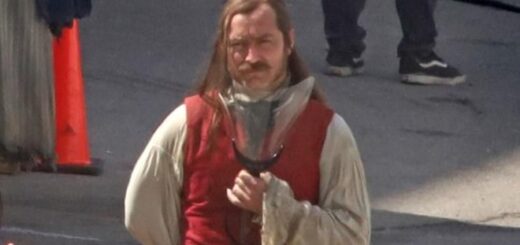 Jude Law in costume for his role in "Peter Pan"