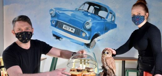 Massive “Harry Potter” fan and co-owner Jennie Bentley painted this gorgeous mural of the flying Ford Anglia from “Harry Potter and the Chamber of Secrets.”