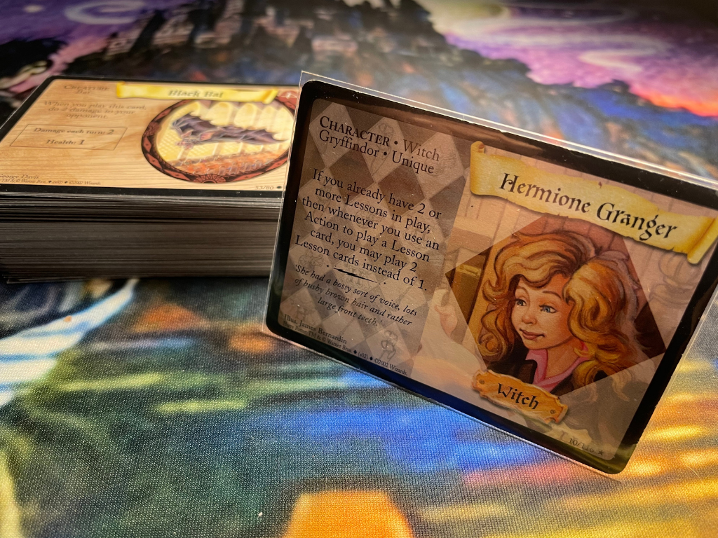 This is Hermione Granger on the Harry Potter Trading Card Game. 