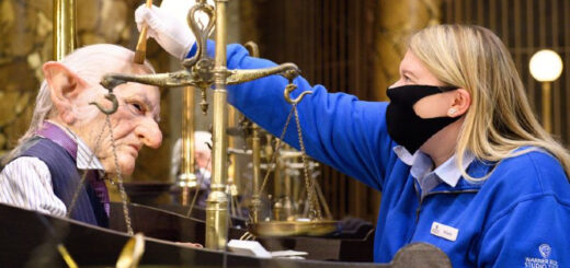 Props in Gringotts Wizarding Bank being prepared by an Interactor