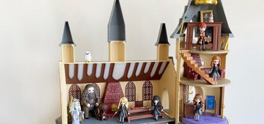 Hogwarts Castle playset populated by mini character figures