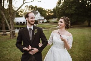 Rena and her husband on their wedding day.